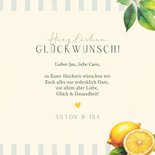 Glückwunschkarte Zitronen Hochzeit 'Mr. and Mrs.' 3