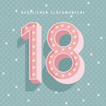 Glückwunschkarte zum 18. Geburtstag 2