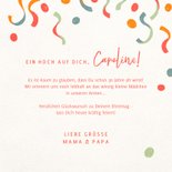 Glückwunschkarte zum Geburtstag Ziffer und Konfetti 3