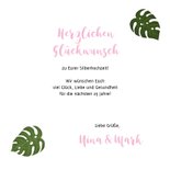 Glückwunschkarte zum Hochzeitstag mit Foto & Pflanzen 3