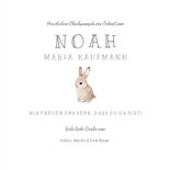 Glückwunschkarte zur Geburt Baby Kaninchen 3