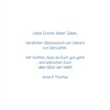 Glückwunschkarte zur Geburt It's a boy Typografie 3
