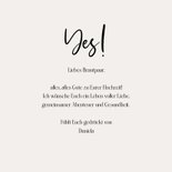 Glückwunschkarte zur Hochzeit 'Yes' Marmorlook 3
