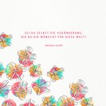Glückwunschkarte zur Konfirmation Aquarell Blüten 2