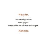 Grußkarte 'Du fehlst mir' mit Hund 3