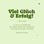 Grußkarte Glück und Erfolg wünschen Kleeblätter 3