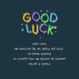 Grußkarte 'Good Luck' bunte Luftballons 3