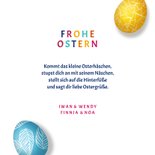 Grußkarte Ostern bunte Ostereier 3