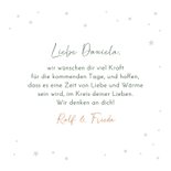 Grußkarte 'Viel Kraft' Rotkehlchen im Winter 3