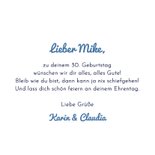 'Happy Birthday' Geburtstagskarte modern Typografie Blau 3