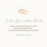 Hochzeit Glückwunschkarte mit Eheringen  3