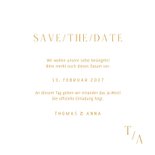 Hochzeit Save-the-Date-Karte Goldschrift minimalistisch 3