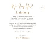 Hochzeitseinladung Aquarell-Goldlook & Foto 3