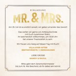 Hochzeitseinladung Vintage-Ticket goldene Sterne 3