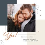 Hochzeitseinladung 'We say yes' grafisch 2