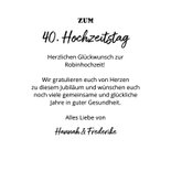 Hochzeitsjubiläum Glückwunschkarte mit Fotos 40 Jahre 3