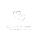 Hochzeitsjubiläum silberne Herzen Silberhochzeit Einladung 2