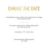 Hochzeitskarte Change-the-Date Foto Pinselstrich 3