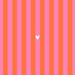 Hochzeitskarte Einladung Colorblocking Streifen Rosa Orange Rückseite