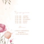 Hochzeitskarte Einladung elegante Blumen Aquarell 2