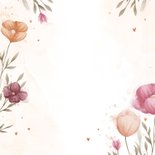 Hochzeitskarte Einladung elegante Blumen Aquarell Rückseite