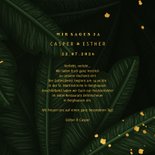 Hochzeitskarte Einladung Gold & Palmen 3