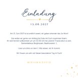 Hochzeitskarte 'We do!' Blau mit Gold 3