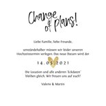 Karte 'Change of plans' Handschrift mit Herz 3