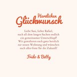 Karte Glückwunsch zum Einzug Fliegenpilz-Haus 3