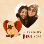 Karte Valentinstag 'I pugging love you' 2