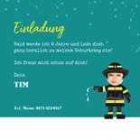 Kindergeburtstag-Einladung Feuerwehrmann 6 Jahre 3