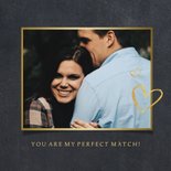 Liebeskarte Foto in Herz 'Perfect Match' 2