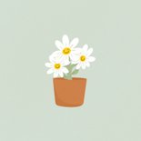 Lustige Glückwunschkarte Umzug lachende Blumen 2