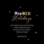 Lustige Weihnachtskarte 'Hapbee Holidays' Bienen  3