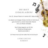 Musik-Einladungskarte Geburtstag Instrumente 3