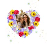 Muttertagskarte Blumenherz bunte Blumen 2