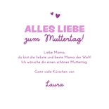Muttertagskarte 'Ich brauche keine KI' Spruch Herzen Lila 3
