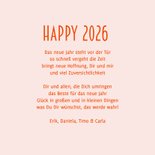 Neujahrsgrußkarte 'Happy 2026' Hand mit Wunderkerze 3