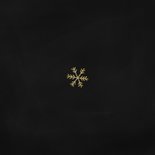 Neujahrskarte 2026 Glitzer goldene Schneeflocken Rückseite