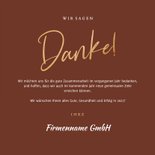 Neujahrskarte 'Danke' rostbraun 3