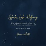 Neujahrskarte Engel mit Stern dunkelblau christlich 3