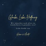 Neujahrskarte Engel mit Stern dunkelblau christlich 3