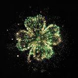 Neujahrskarte Feuerwerk Kleeblatt Viel Glück  2