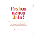 Neujahrskarte Firma bunt Schriftzug Sternchen 3