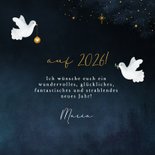 Neujahrskarte Friedenstauben dunkelblau 2 Tauben 3