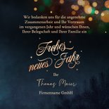 Neujahrskarte geschäftlich Kupfer Schriftzug dunkelblau 3