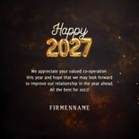 Neujahrskarte 'Happy 2027' Luftballons 3