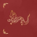 Neujahrskarte Jahr des Drachen Golddrache 2
