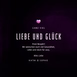 Neujahrskarte Liebe und Glück strahlendes Herz 3