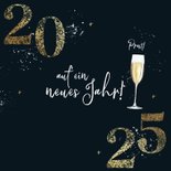 Neujahrskarte 'New Year' mit Foto und Sektglas 2